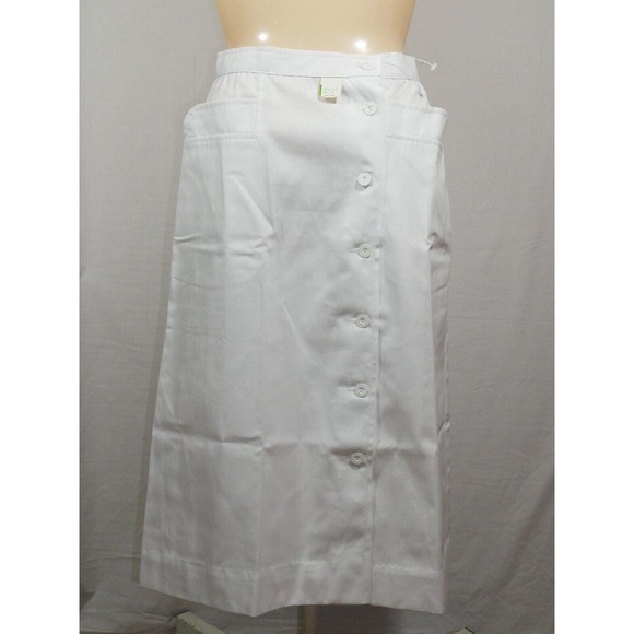 Vtg Work Force By Barco White Nurse Uniform Skirt Jacket Size 4 NOS - Picture 9 of 14
